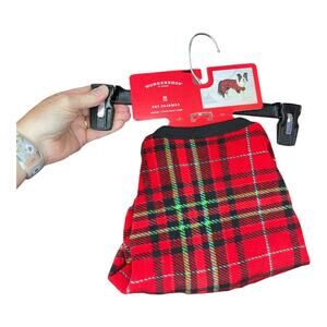 Wondershop New Red, Black, Green Plaid Dog/Pet Pajamas  Size M Up to 40 lbs